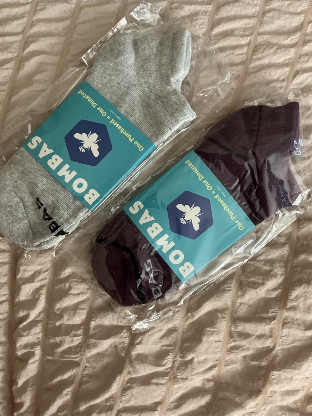 Bombas No-Show Socks — Gray & Purple 2-Pack